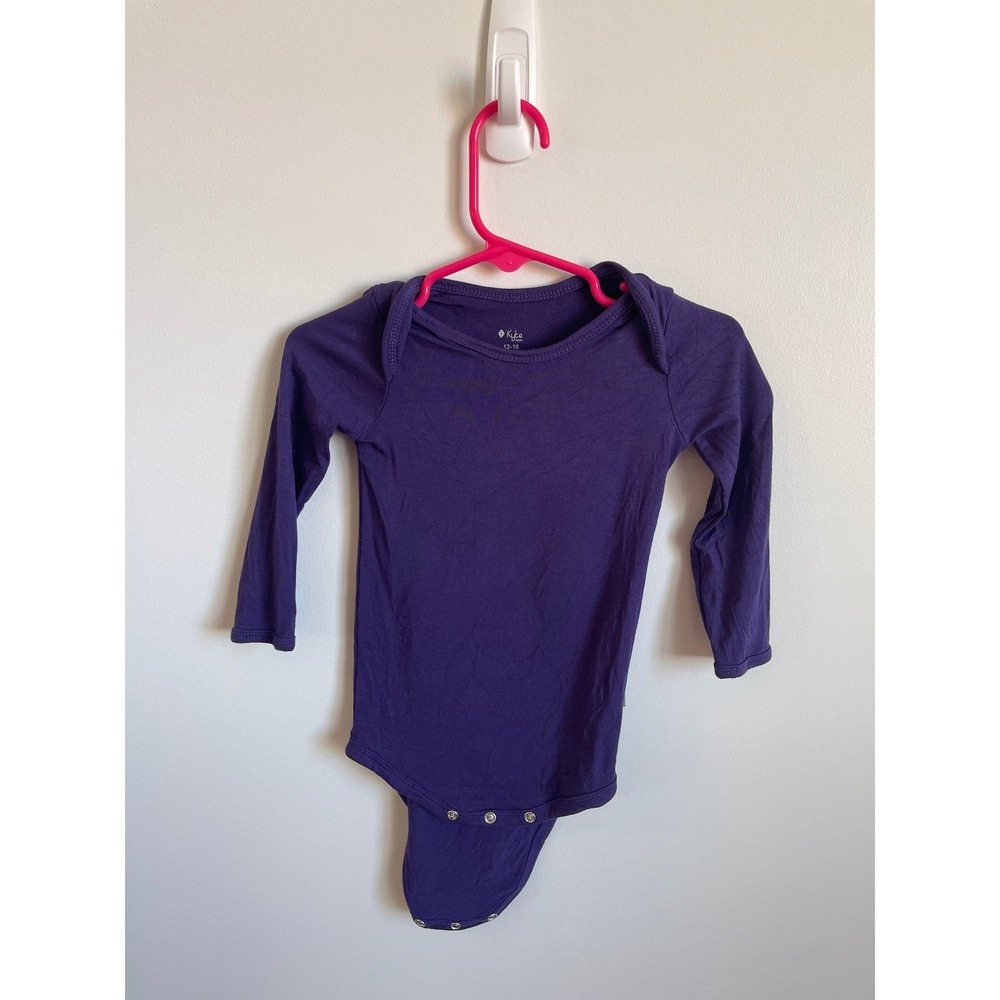 Kyte Baby Long Sleeve Bamboo Bodysuit Purple 12-18 Months